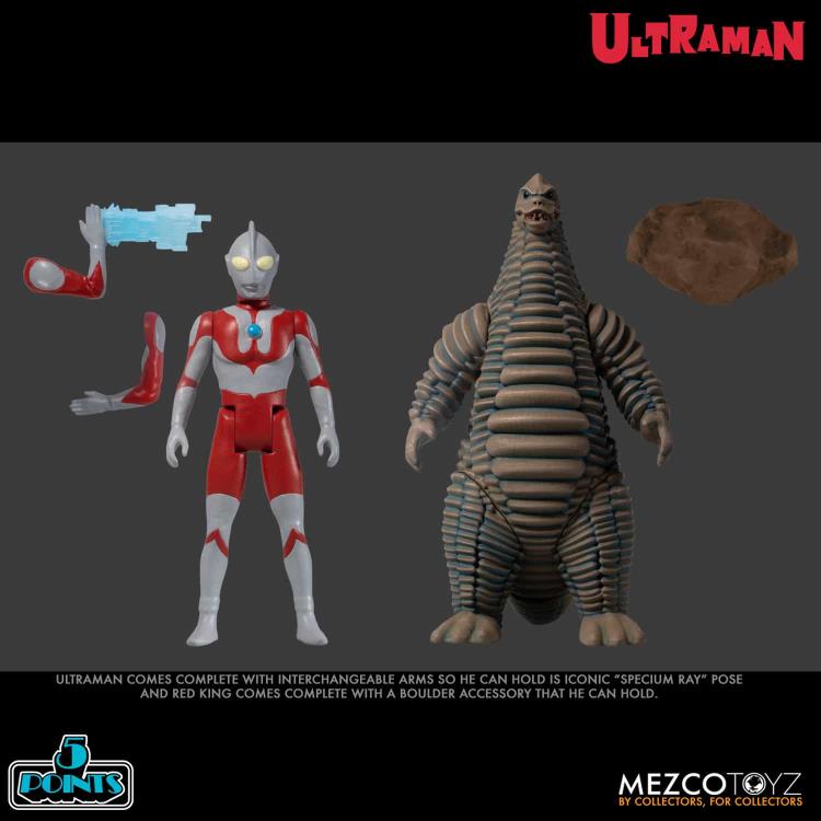 Ultraman 5 Points Ultraman and Red King Box Set Mezco